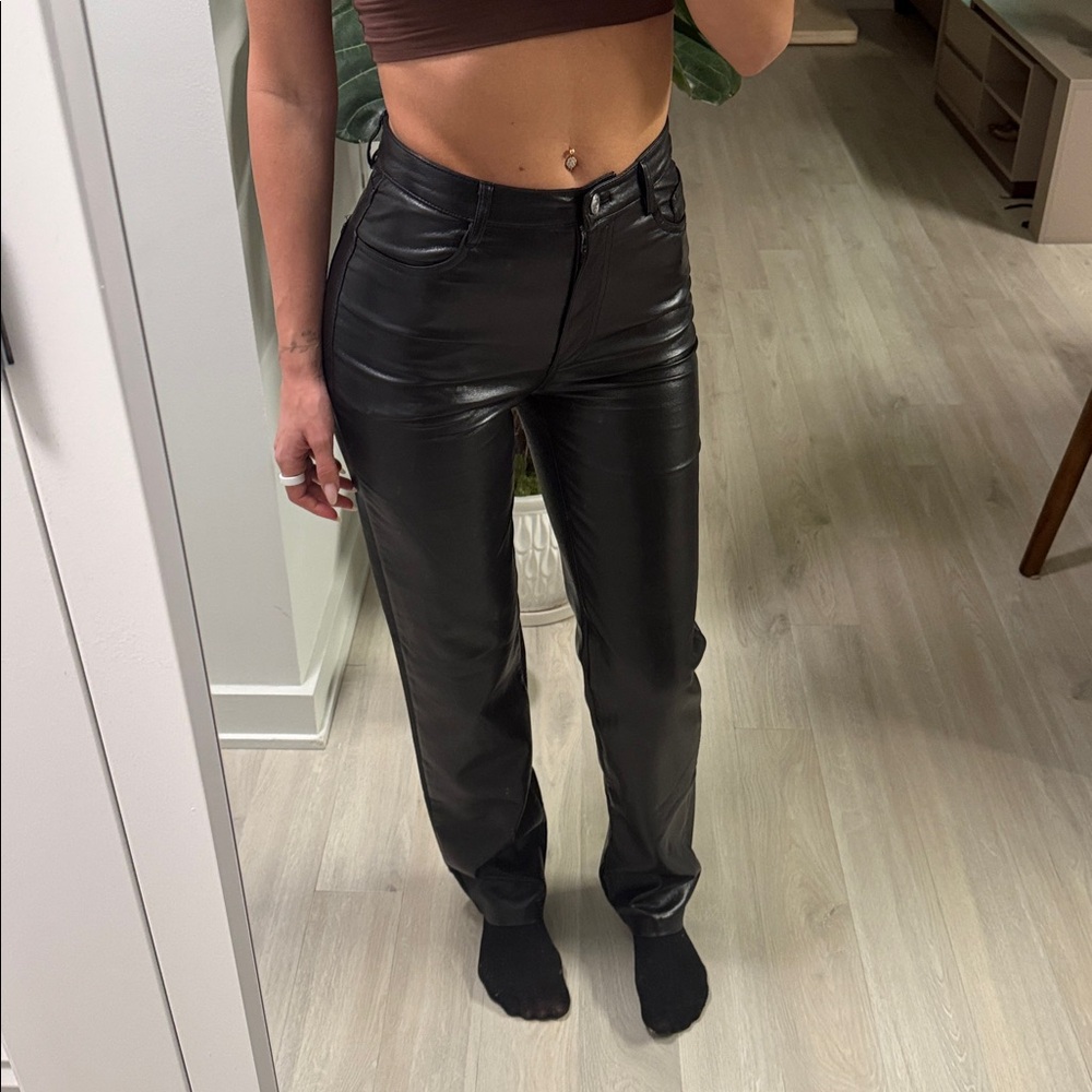 Black Leather Pants - Aritzia